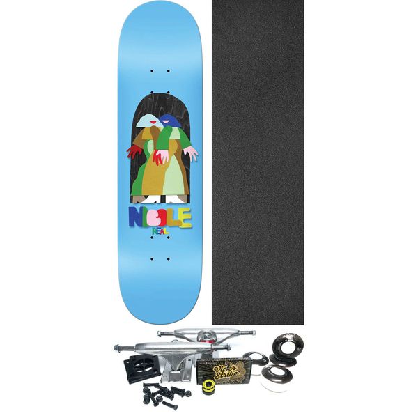 Real Skateboards Nicole Hause By Marbie Blue Skateboard Deck - 8.38" x 32.2" - Complete Skateboard Bundle